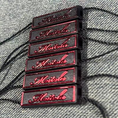 Cotton Black Hang Tag String Rectangle Design Featuring 02mm Thickness Suitable for Fashion Labeling and Merchandise Tags