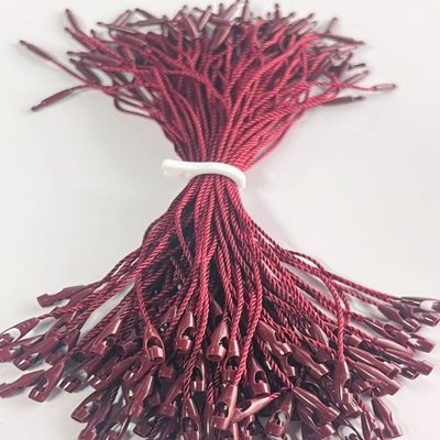 สีบอร์กุนดี้ ABS พอลิเอสเตอร์ ไนลอน Tag Fasteners Loop Bullet Shape Pendant