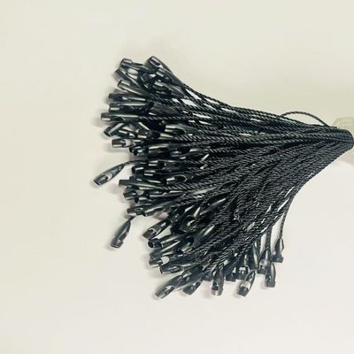 Custom Plain Swing Black Hang Tag Stringing Cord สําหรับร้านค้าปลีก
