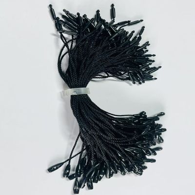 Custom Plain Swing Black Hang Tag Stringing Cord สําหรับร้านค้าปลีก