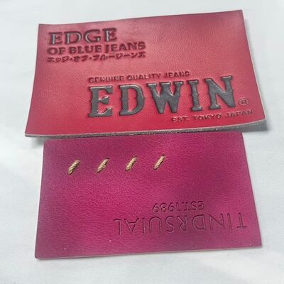 Embossed Leather Custom Leather Labels Durable Tags Perfect for Apparel Accessories Clothing and Craft Projects