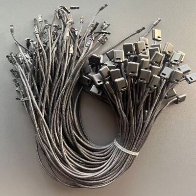 Width 0.2 Inches Black Hang Tag String 100 Pieces Perfect for Clothing Accessories and Merchandise Tagging Solutions