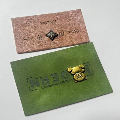 Customization Custom Leather Labels Embossed Durable Personalized Leather Tags for Apparel Accessories and Craft Projects