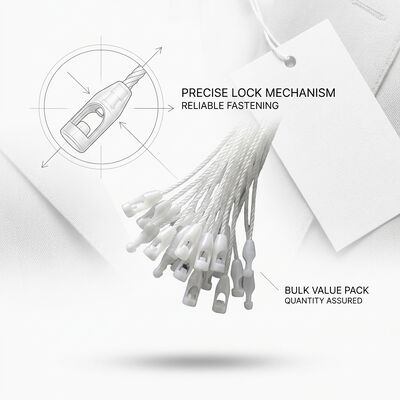 แรงและทนทาน ไนลอน Tag Fasteners ความกว้าง 0.2 นิ้ว เหมาะสําหรับการติดป้ายบรรจุสินค้าและการระบุสินค้า